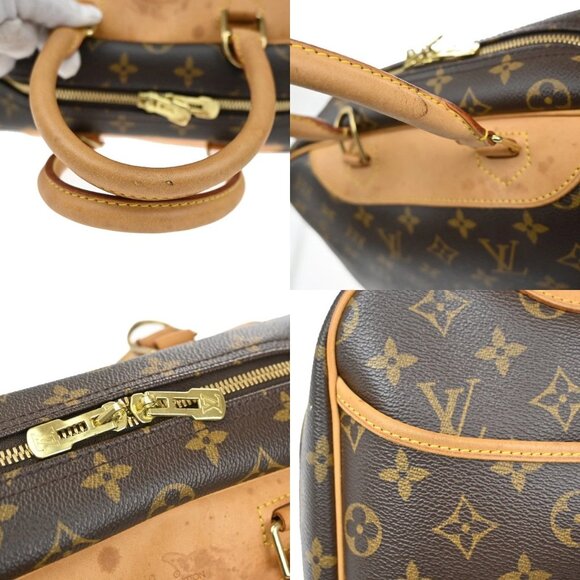 LOUIS VUITTON LV Logo Deauville Hand Bag Monogram Leather Brown M47270 81YH747 - Picture 9 of 16